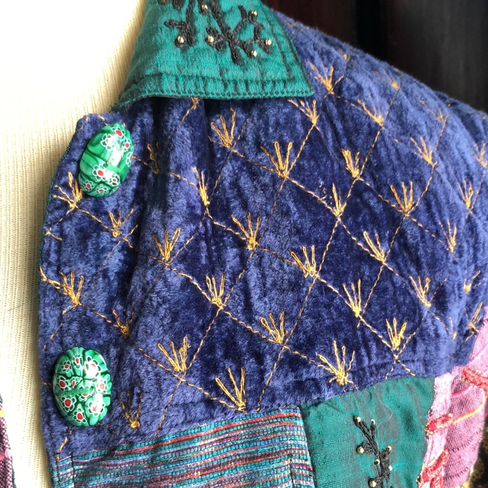 Sandy Starkman Patchwork Jacket/Embroidered And B… - image 2